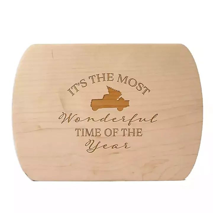 Most Wonderful Time of Year Oval Serving Board
