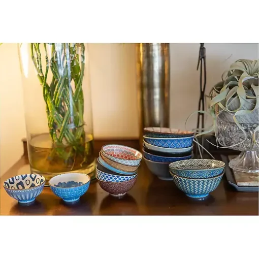 Multi Patterned Ceramic 8-pc. Bowl Set