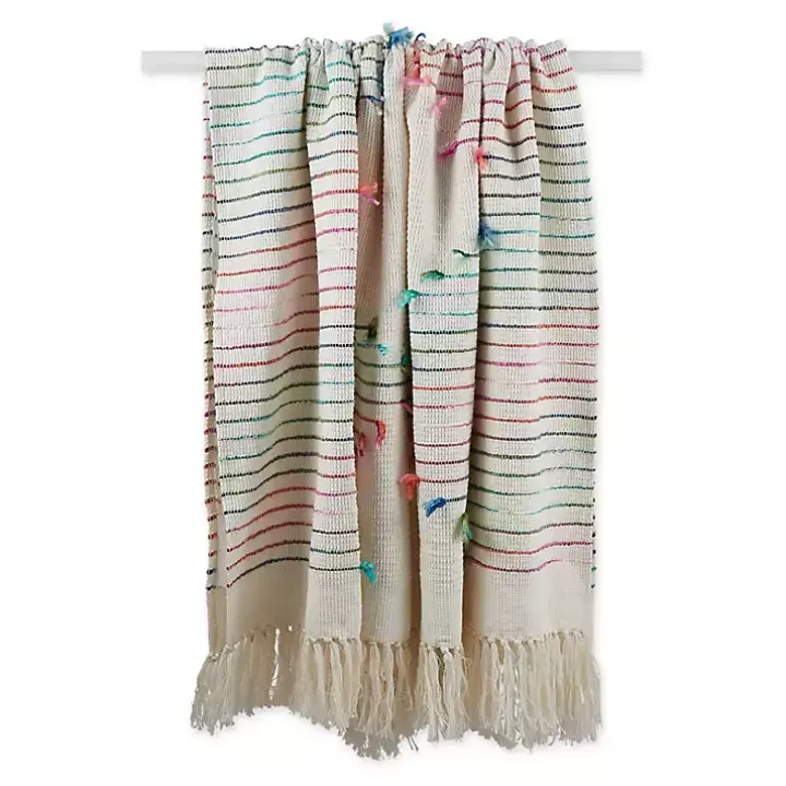 Multicolor Diamond Cut Throw