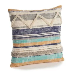 Multicolor Geometric Chevron Pillow