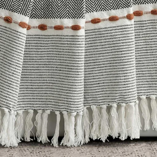 Multicolor Herringbone Stripe Throw