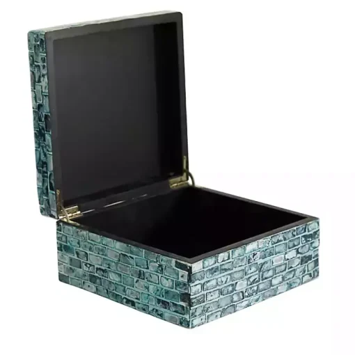 Multicolor Mother of Pearl Coastal Boxes, Set of 2
