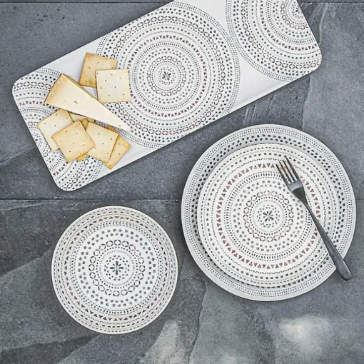 Multicolor Rectangular Melamine Malena Platter