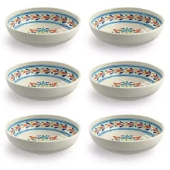 Multicolor Rio Melamine Low Bowls, Set of 6