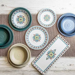 Multicolor Rio Melamine Low Bowls, Set of 6