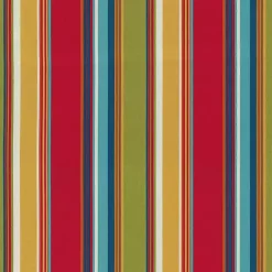 Multicolor Striped Outdoor Seat Cushions, Set of 2