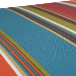 Multicolor Striped Outdoor Loveseat Cushion