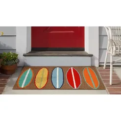 Multicolor Surfboard Outdoor Accent Rug, 30x20
