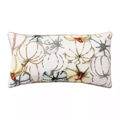 Multicolored Pumpkins Fall Color Throw Pillow