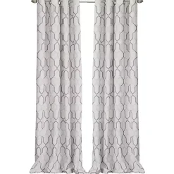 Mushroom Interlock Single Curtain Panel, 84 in.