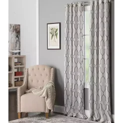 Mushroom Interlock Single Curtain Panel, 84 in.