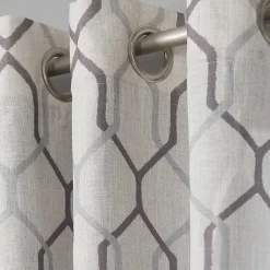 Mushroom Interlock Single Curtain Panel, 84 in.