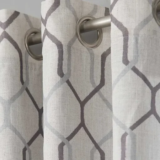 Mushroom Interlock Single Curtain Panel, 84 in.