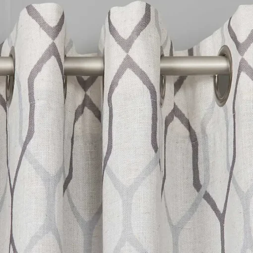 Mushroom Interlock Single Curtain Panel, 84 in.