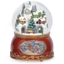 Musical Rotating Cars Christmas Town Dome