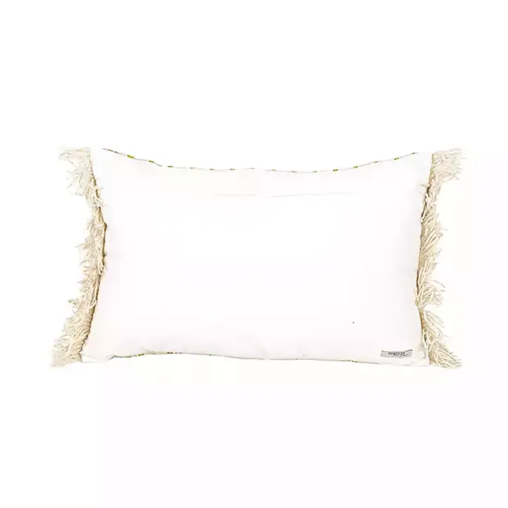 Mustard Geometric Floral Indoor/Outdoor Pillow