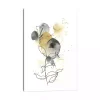 Mustard Yellow and Gray Abstract Canvas Art Print
