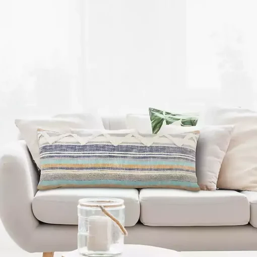 Myrtle Tufted Stripes Lumbar Pillow