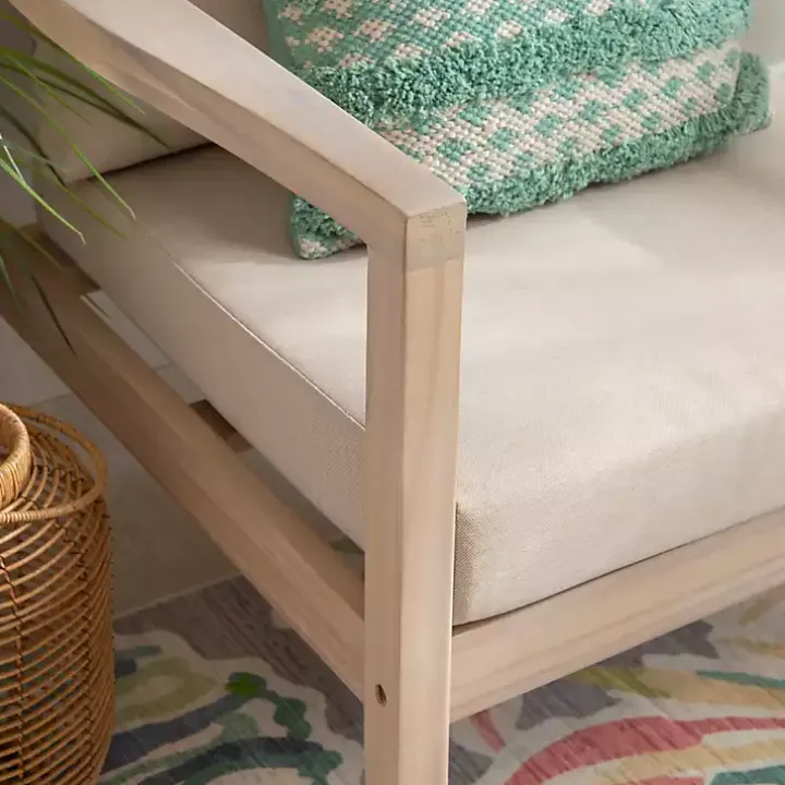 Natural Acacia Wood 2-pc. Outdoor Accent Chair Set