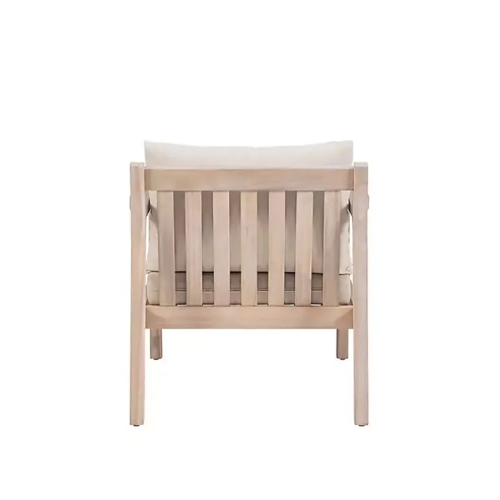 Natural Acacia Wood 2-pc. Outdoor Accent Chair Set