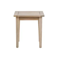 Natural Acacia Wood Slatted Outdoor Side Table