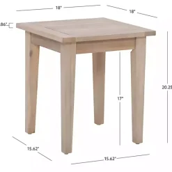 Natural Acacia Wood Slatted Outdoor Side Table
