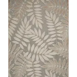 Natural Botanical Leaves Outdoor Area Rug, 9x13