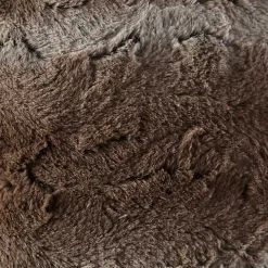 Natural Brown Textured Faux Fur Pillow