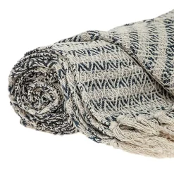 Natural Diamond Wool Handloomed Tassel Throw