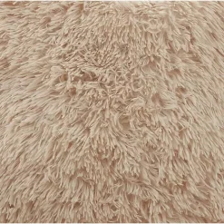 Natural Faux Fur Lumbar Pillow