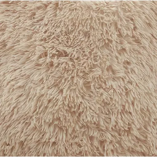 Natural Faux Fur Lumbar Pillow