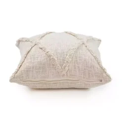 Natural Fringe Diamond Pillow, 20 in.