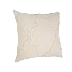 Natural Fringe Diamond Pillow, 26 in.