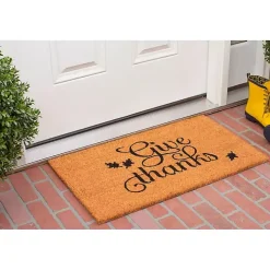 Natural Give Thanks Thanksgiving Doormat, 36 in.