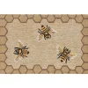 Natural Honeycomb & Bees Outdoor Accent Rug