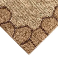 Natural Honeycomb & Bees Outdoor Accent Rug