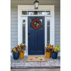 Natural Honeycomb & Bees Outdoor Accent Rug