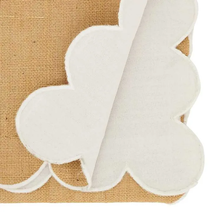 Natural Jute Scalloped Table Runner