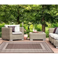 Natural Linear Macy Indoor/Outdoor Area Rug, 6x9
