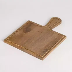 Natural Mango Wood Beaded Serving Board