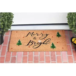Natural Merry Bright Tree Coir Doormat, 29 in.