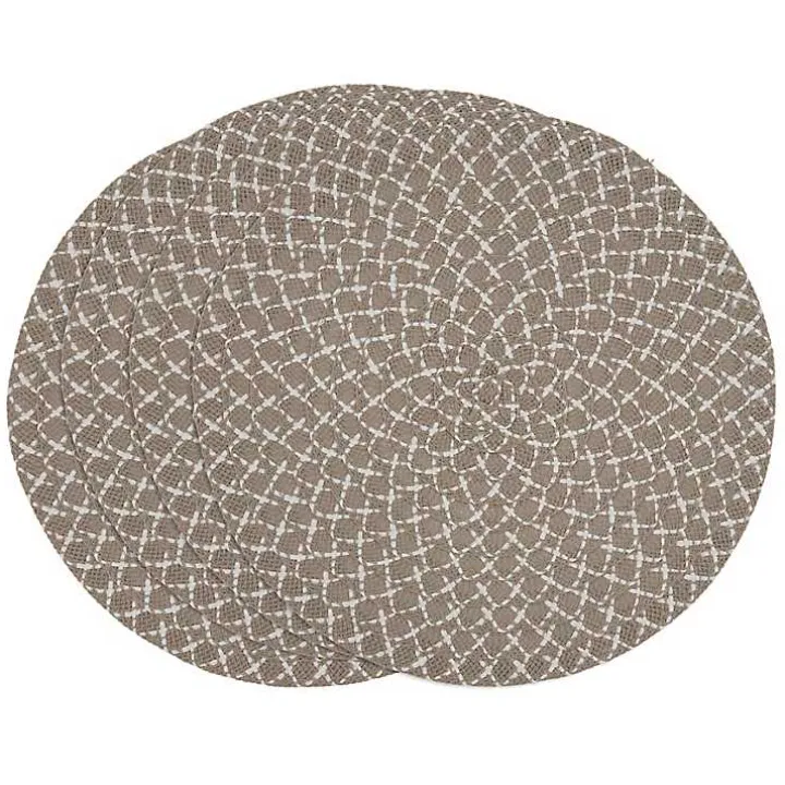 Natural Paper Woven Placemats, Set of 4