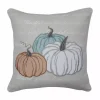 Natural Pumpkins Applique Pillow