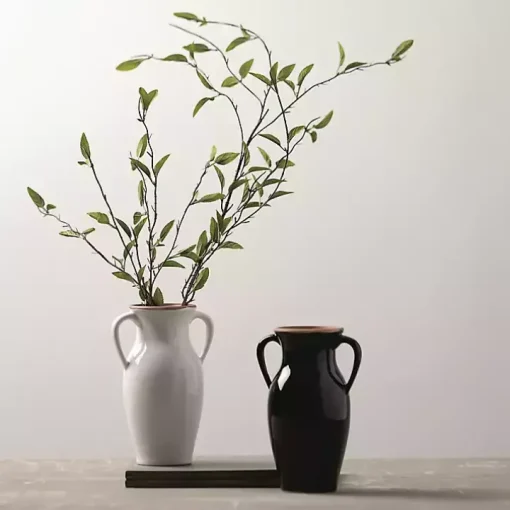 Natural Rimmed Onyx Urn Vase