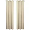 Natural Room Darkening Curtain Panel Set, 63 in.