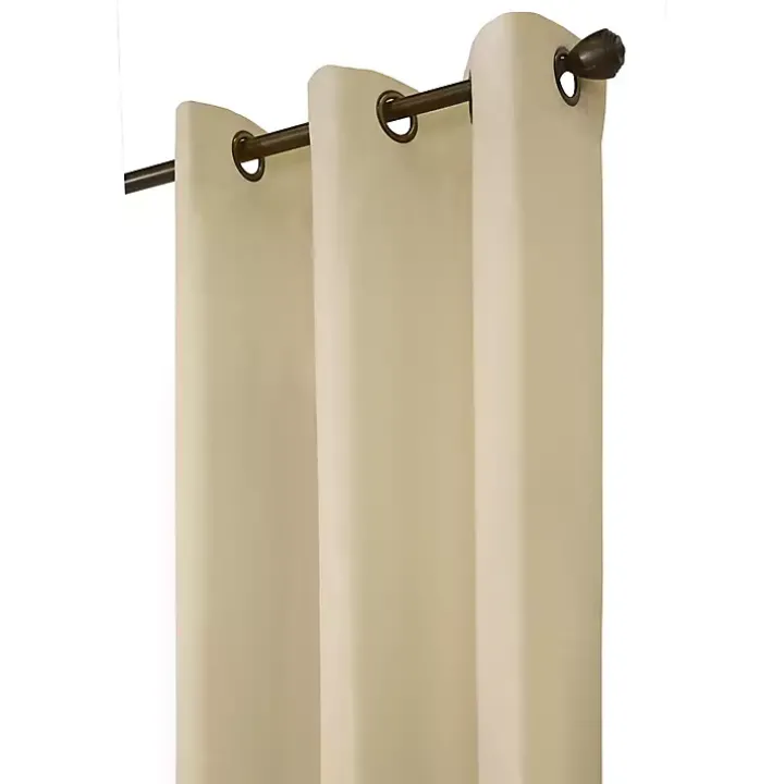 Natural Room Darkening Curtain Panel Set, 63 in.