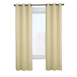 Natural Room Darkening Curtain Panel Set, 63 in.
