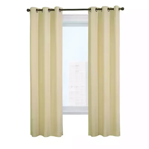 Natural Room Darkening Curtain Panel Set, 84 in.