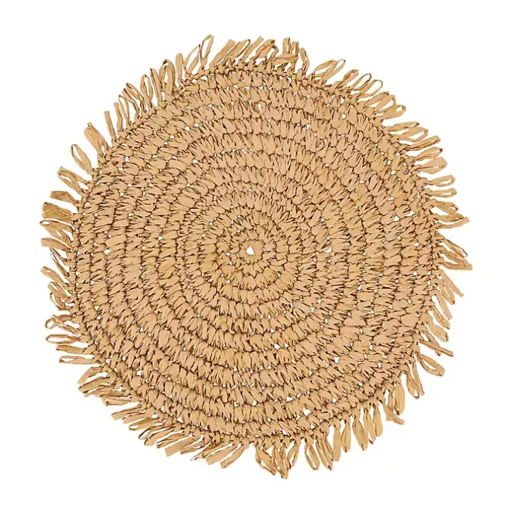 Natural Rustic Raffia Placemats, Set of 4