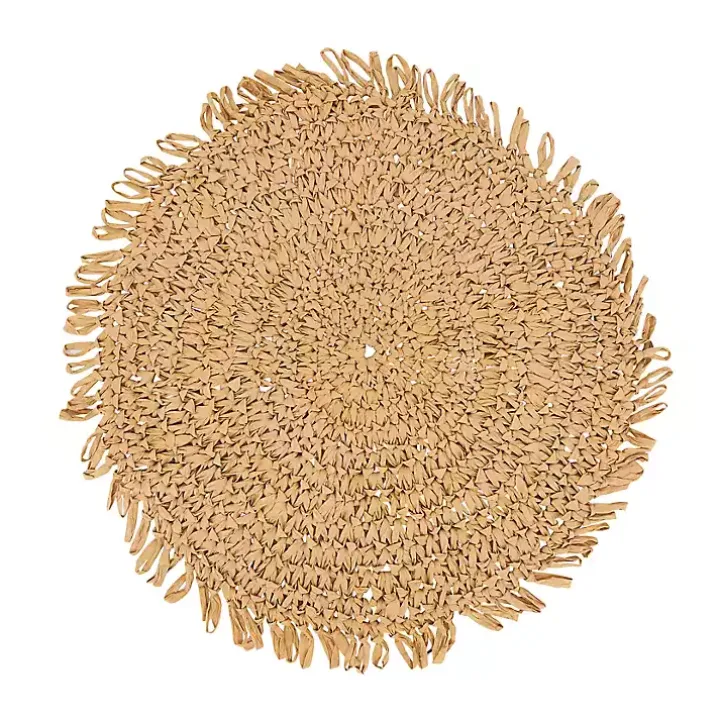 Natural Rustic Raffia Placemats, Set of 4